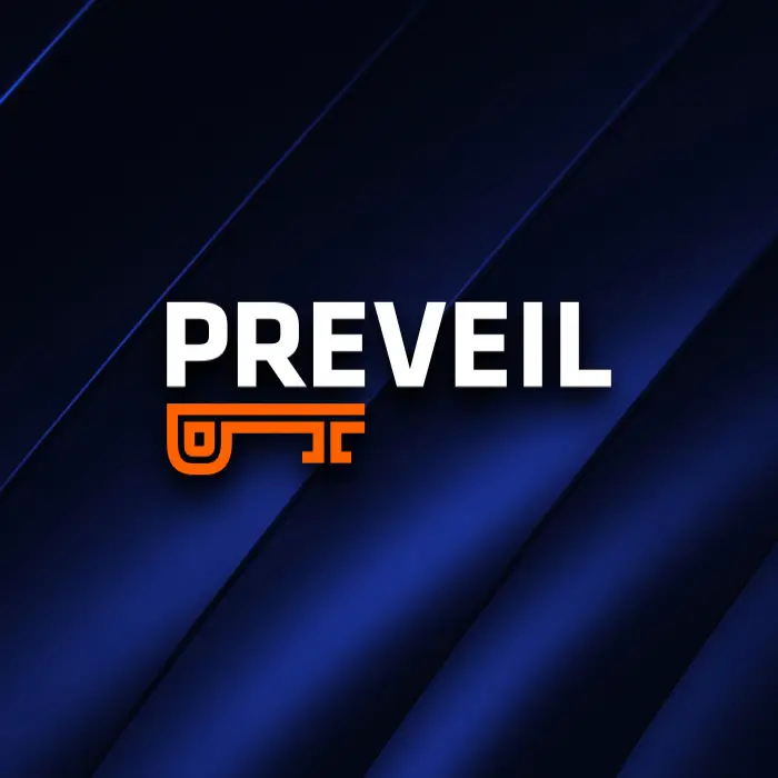 Logo with blue background and text